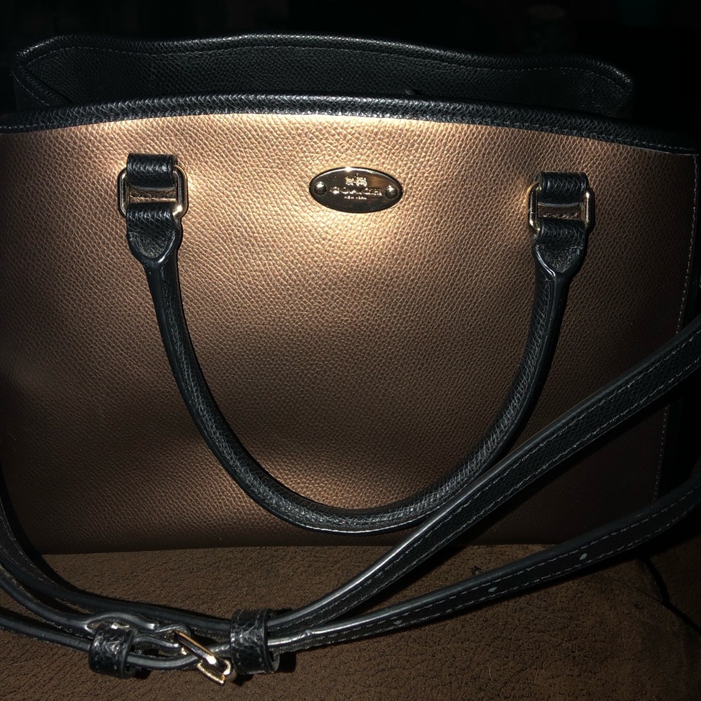 Limited Ed. Coach Margot Satchel Bag Black/Copper